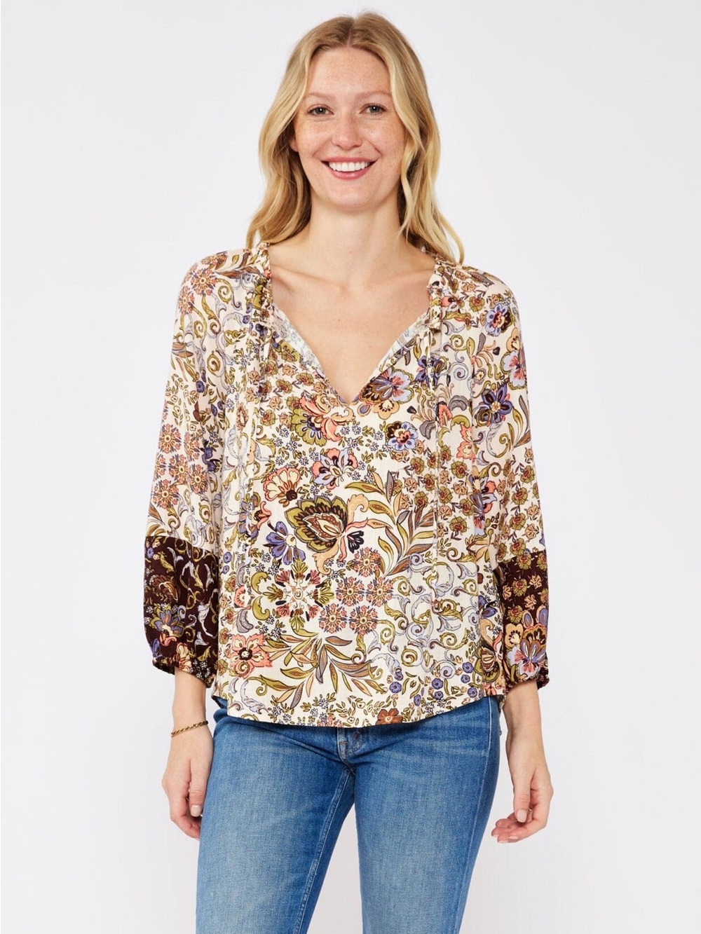 NWT LOVESTITCH Earthy Bloom Blouse